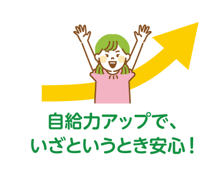 自給力アップで、いざというとき安心！